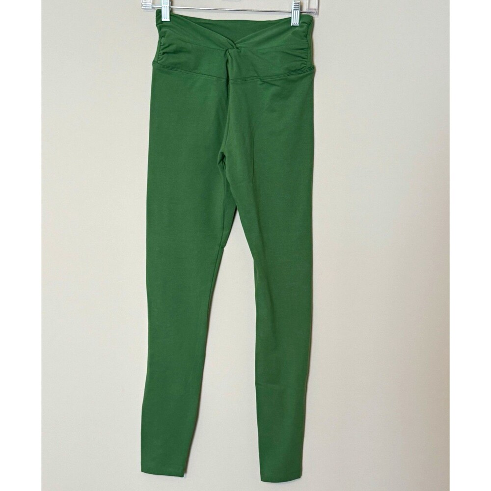 Victoria’s Secret PINK Green Twist Front High Waist Leggings Small